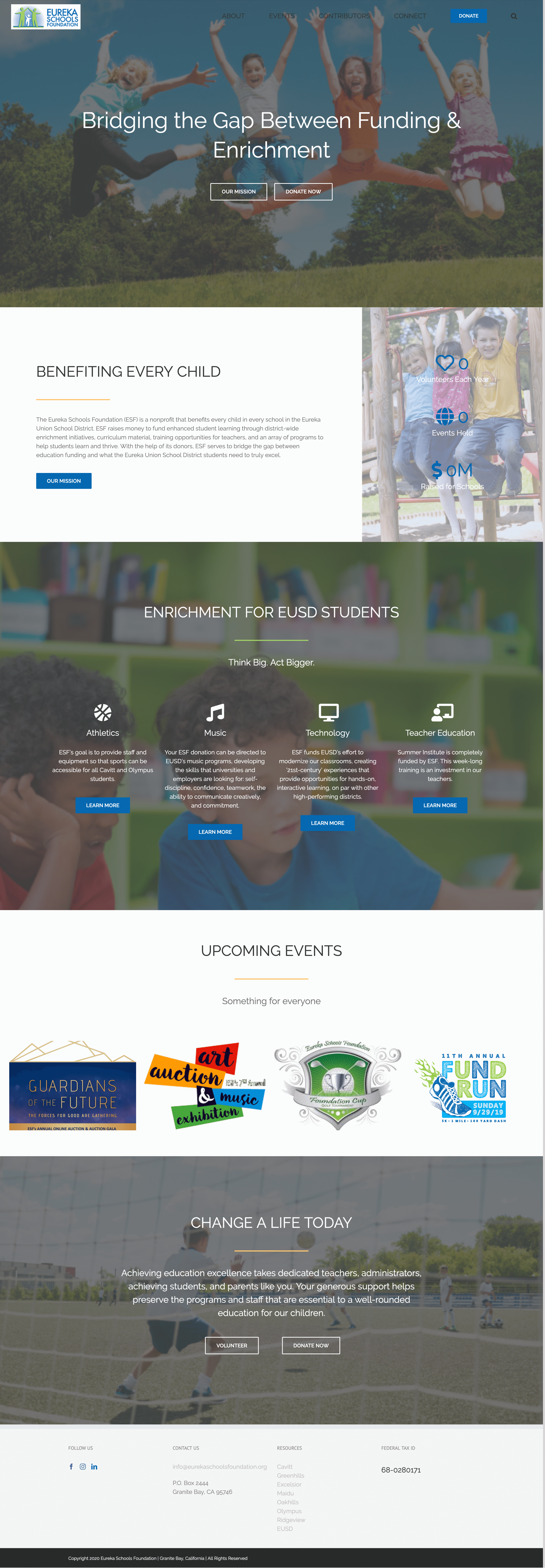 Eureka Schools Foundation homepage